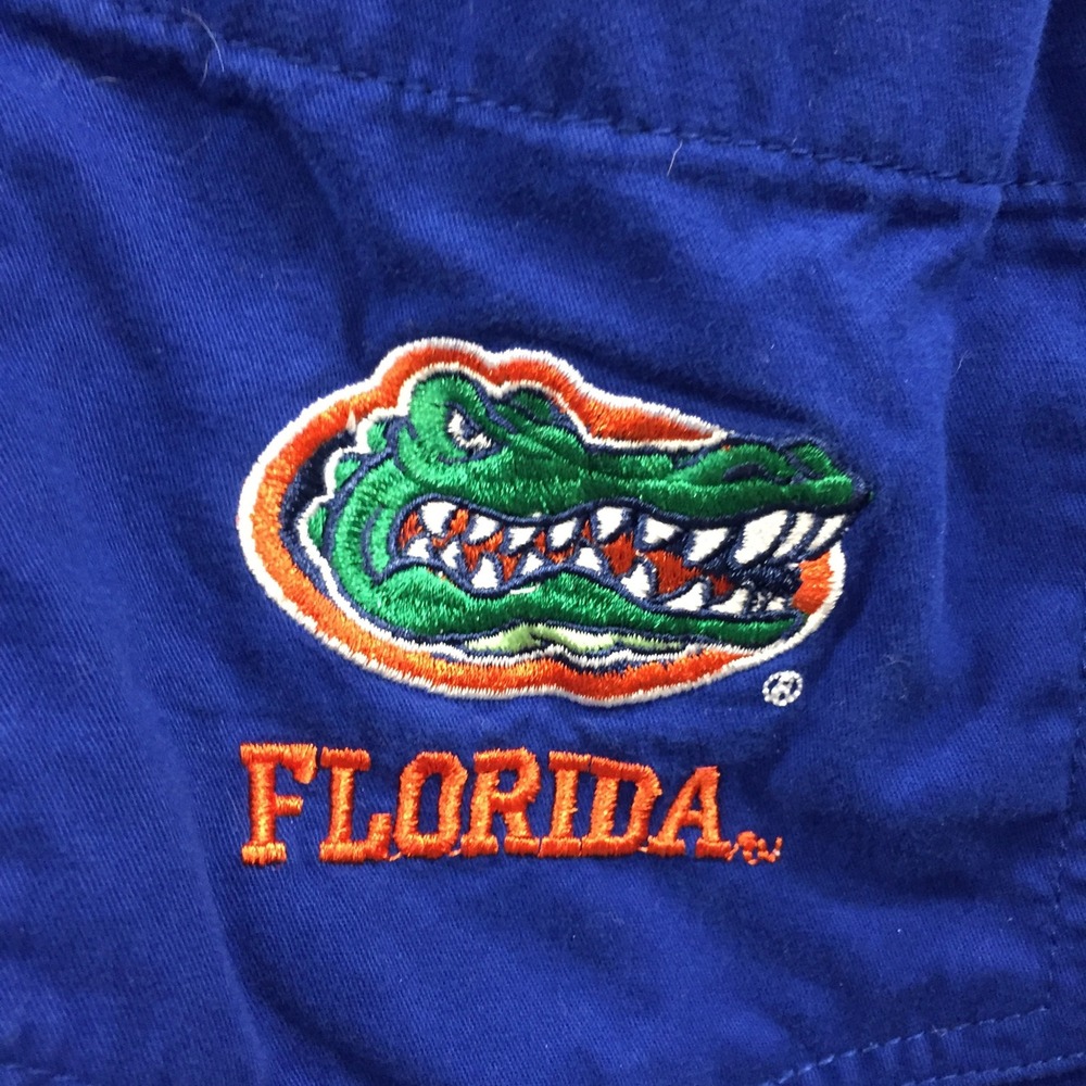 Three Square Florida Gators Mens XL Blue Cotton Button Down Shirt Long Sleeve